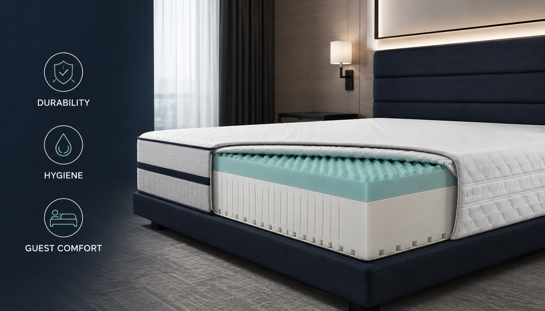 Hospitality foam mattress design balancing durability, hygiene, and consistent guest comfort