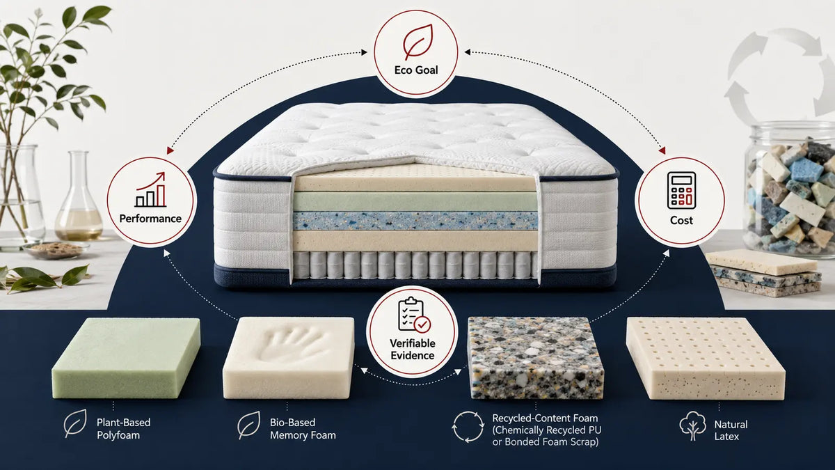 Sustainable foam options for private label mattresses balancing environmental goals performance cost and verified claims